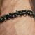 Black rubber Oring and silver two row bracelet $15.00